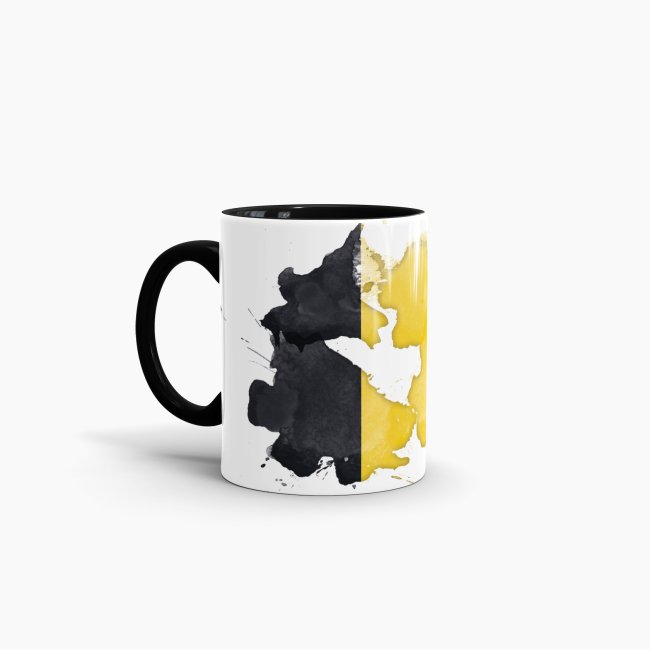 Tasse Wasserfarben Belgien Schwarz