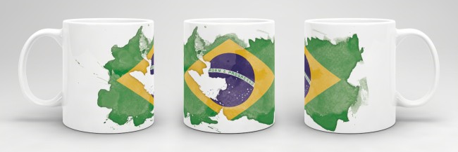 Tasse Wasserfarbe Brasilien