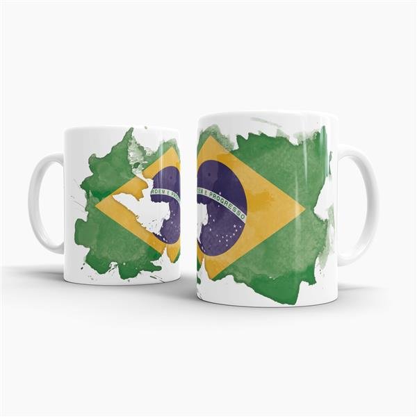 Tasse Wasserfarbe Brasilien