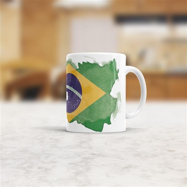 Tasse Wasserfarbe Brasilien