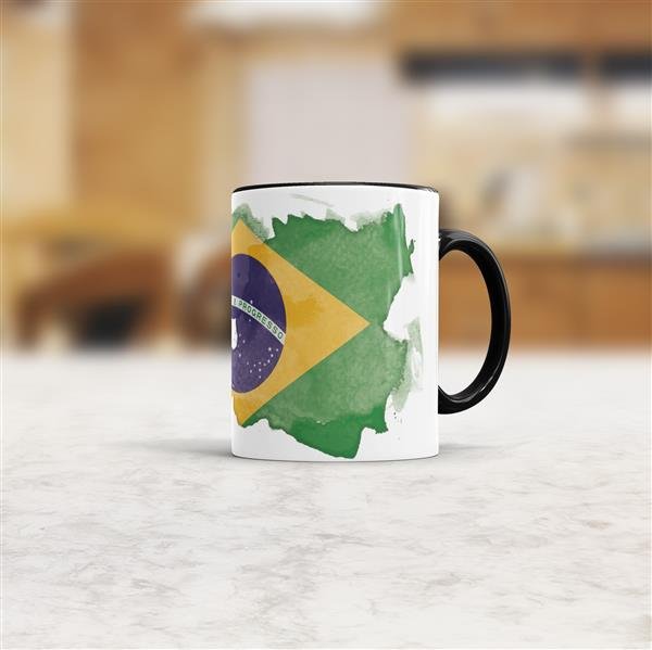 Tasse Wasserfarben Brasilien Schwarz