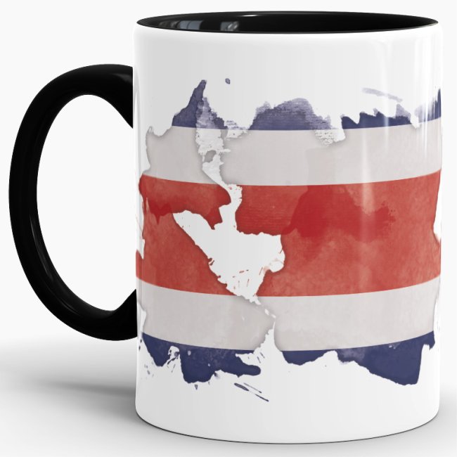 Tasse Wasserfarben Costa Rica Schwarz