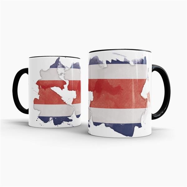 Tasse Wasserfarben Costa Rica Schwarz