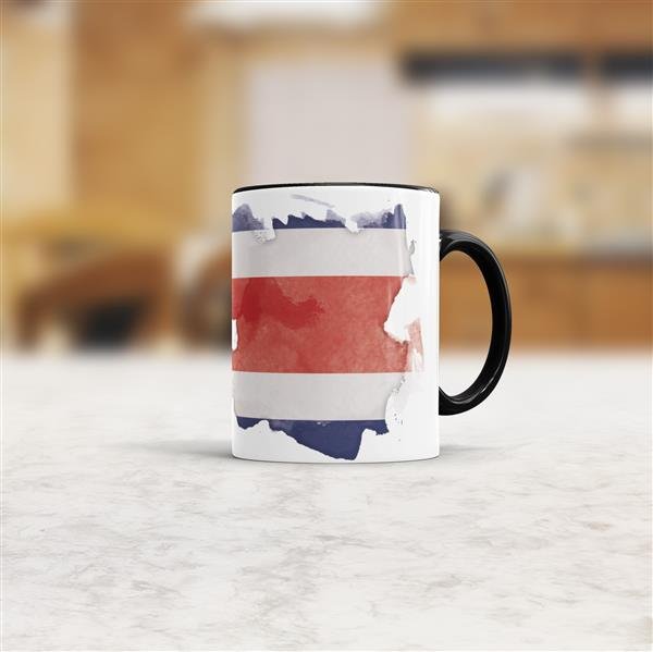 Tasse Wasserfarben Costa Rica Schwarz