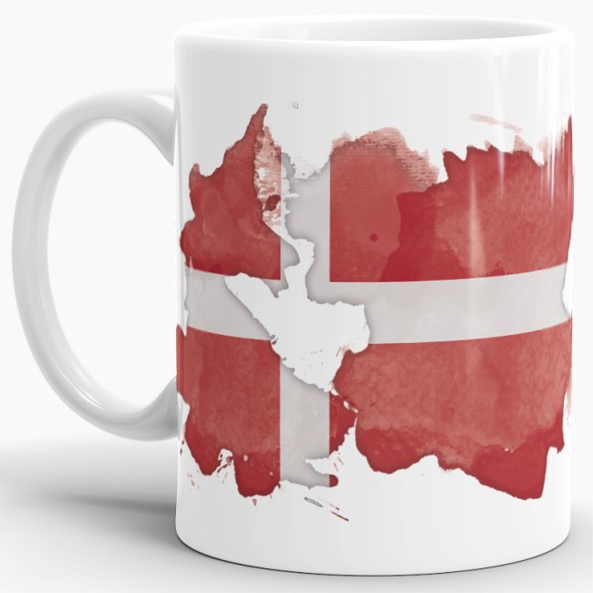 Tasse Wasserfarben D&auml;nemark
