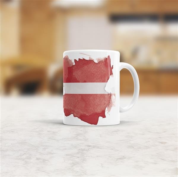 Tasse Wasserfarben D&auml;nemark