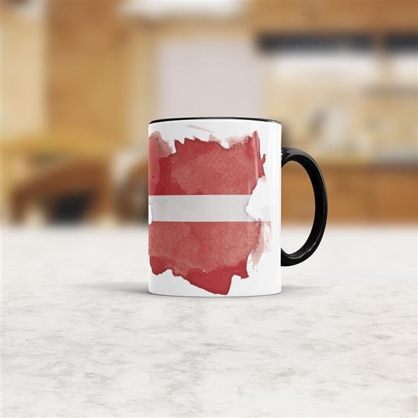 Tasse Wasserfarben D&auml;nemark Schwarz