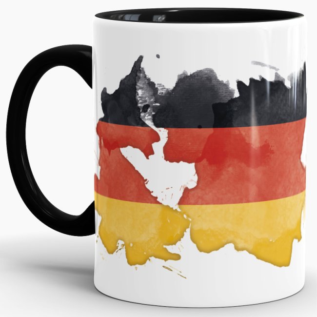 Tasse Wasserfarben Deutschland Schwarz