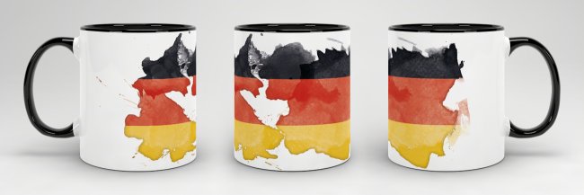 Tasse Wasserfarben Deutschland Schwarz