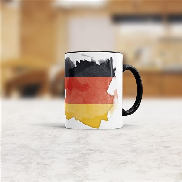 Tasse Wasserfarben Deutschland Schwarz