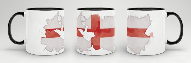 Tasse Wasserfarben England Schwarz