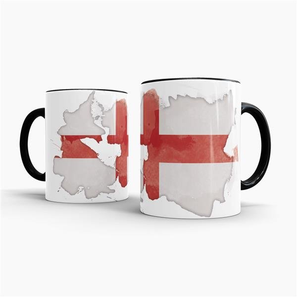 Tasse Wasserfarben England Schwarz