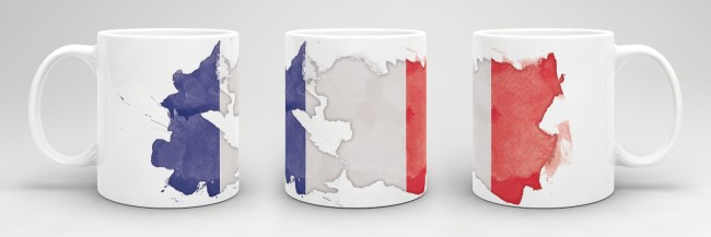 Tasse Wasserfarben Frankreich