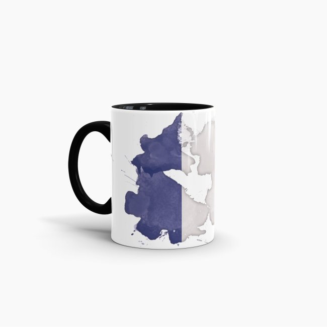 Tasse Wasserfarben Frankreich Schwarz