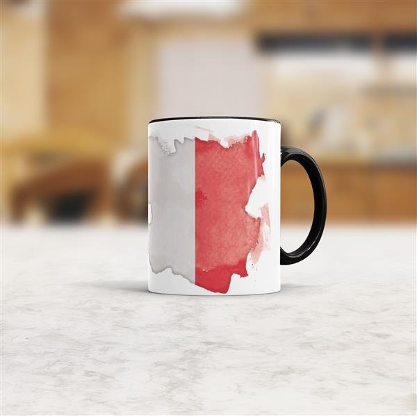 Tasse Wasserfarben Frankreich Schwarz