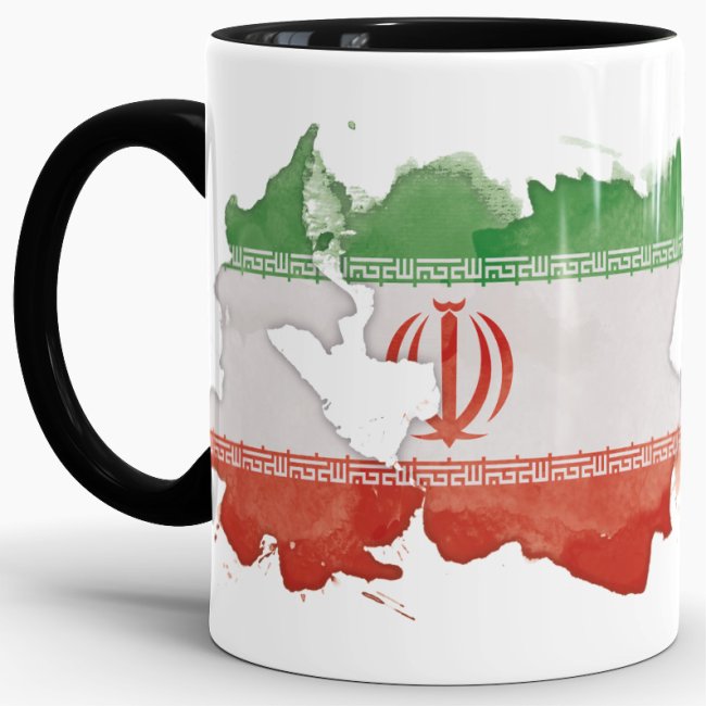 Tasse Wasserfarben Iran Schwarz