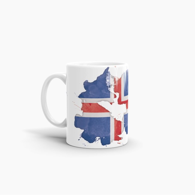Tasse Wasserfarben Island