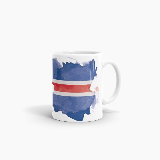 Tasse Wasserfarben Island