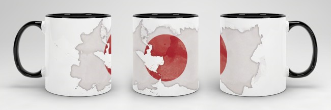 Tasse Wasserfarben Japan Schwarz