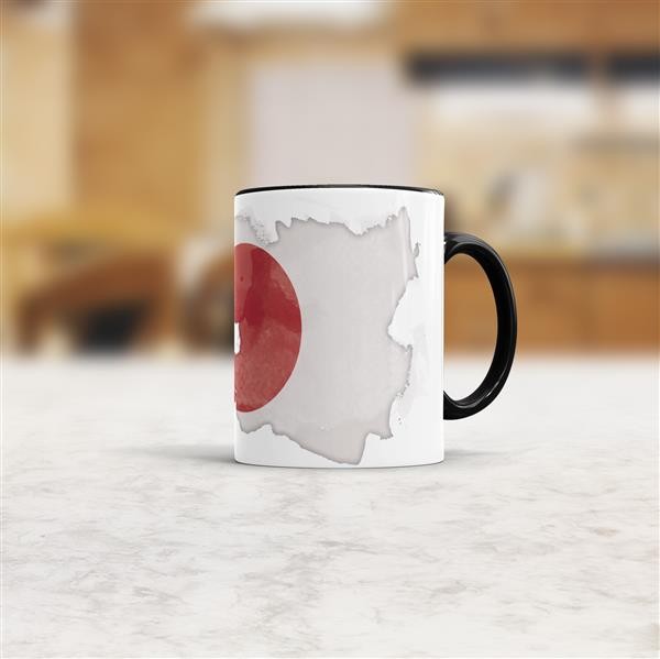 Tasse Wasserfarben Japan Schwarz