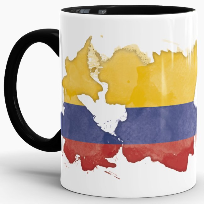 Tasse Wasserfarben Kolumbien Schwarz