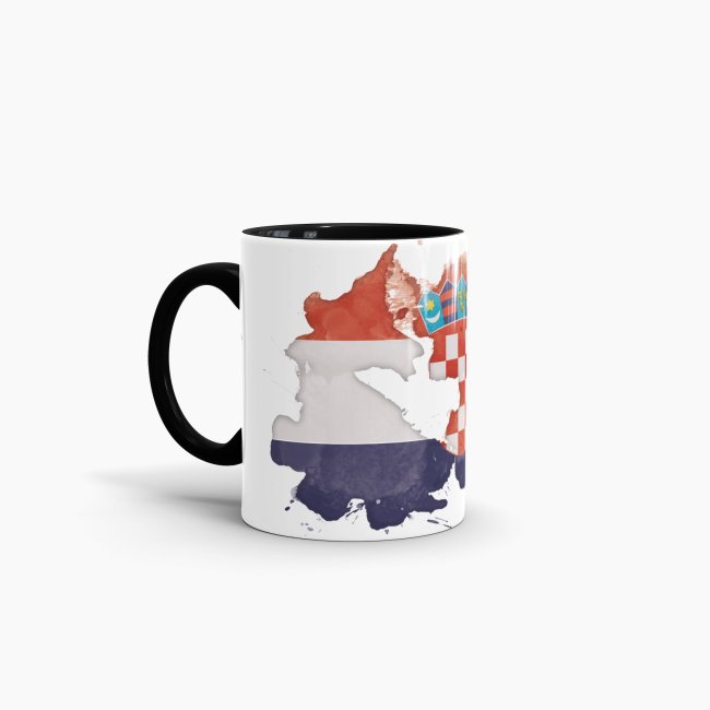 Tasse Wasserfarben Kroatien Schwarz
