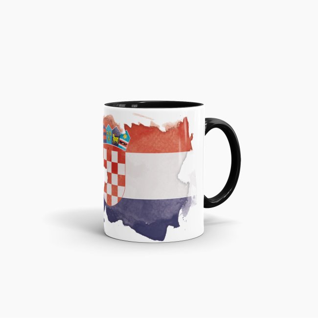 Tasse Wasserfarben Kroatien Schwarz