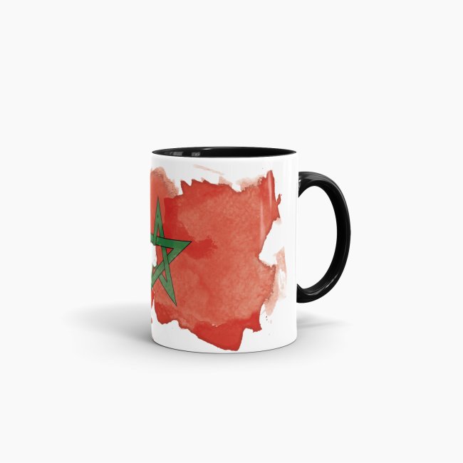 Tasse Wasserfarben Marokko Schwarz