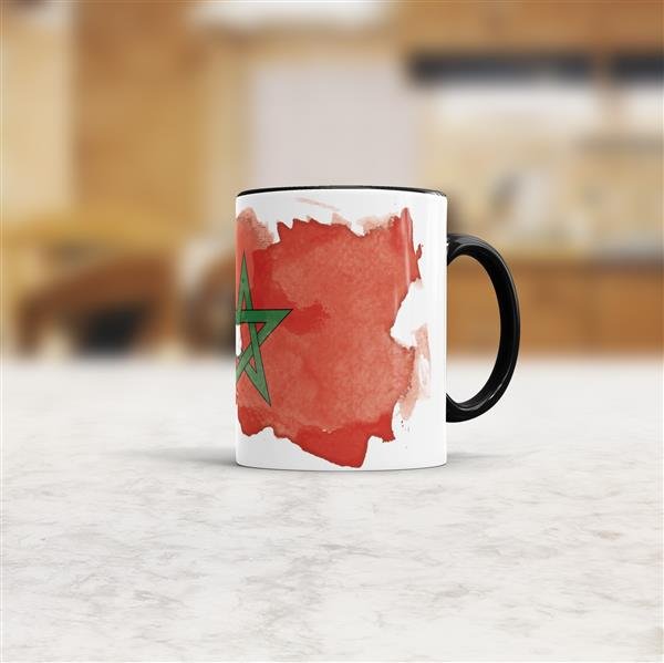 Tasse Wasserfarben Marokko Schwarz