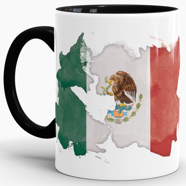 Tasse Wasserfarben Mexiko Schwarz