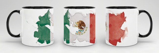 Tasse Wasserfarben Mexiko Schwarz