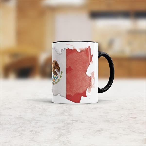 Tasse Wasserfarben Mexiko Schwarz