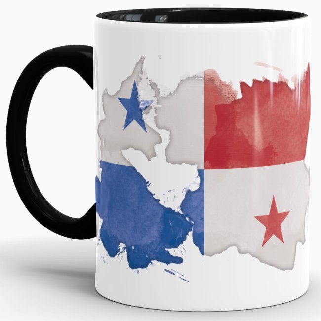 Tasse Wasserfarben Panama Schwarz