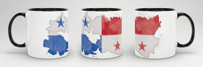 Tasse Wasserfarben Panama Schwarz