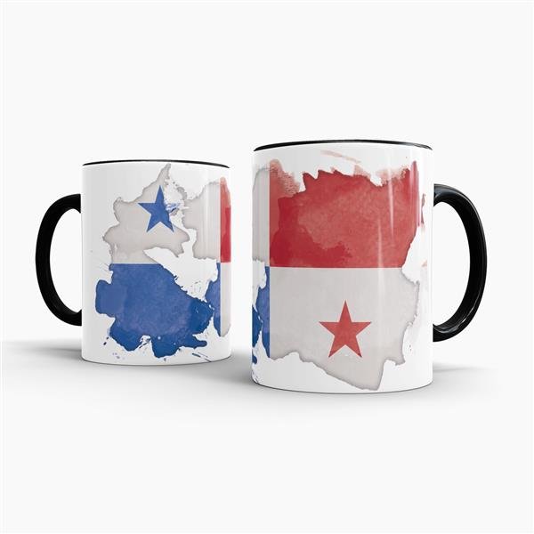 Tasse Wasserfarben Panama Schwarz