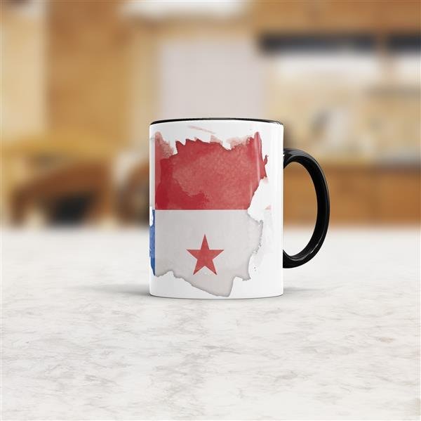 Tasse Wasserfarben Panama Schwarz