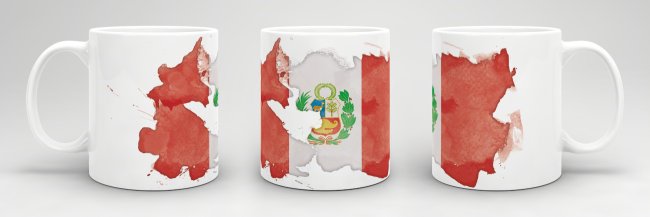 Tasse Wasserfarben Peru
