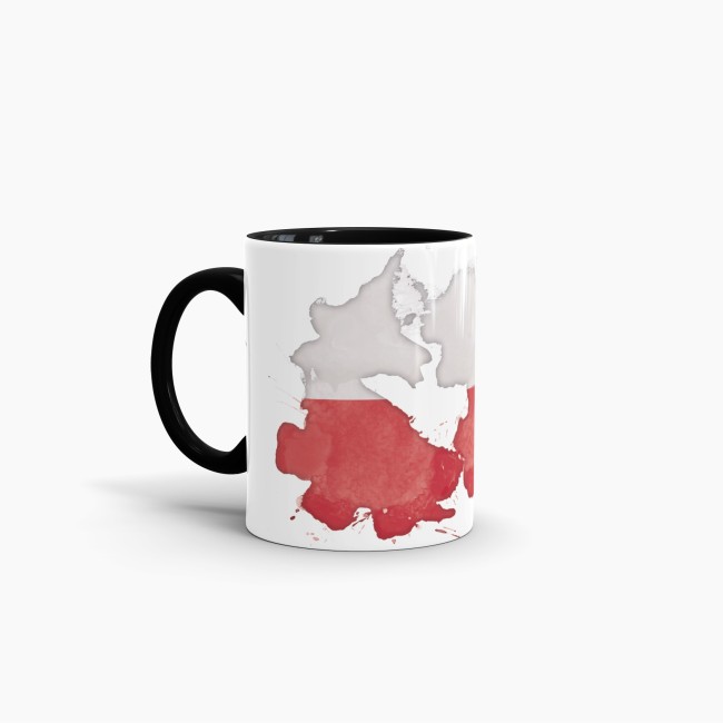 Tasse Wasserfarben Polen Schwarz