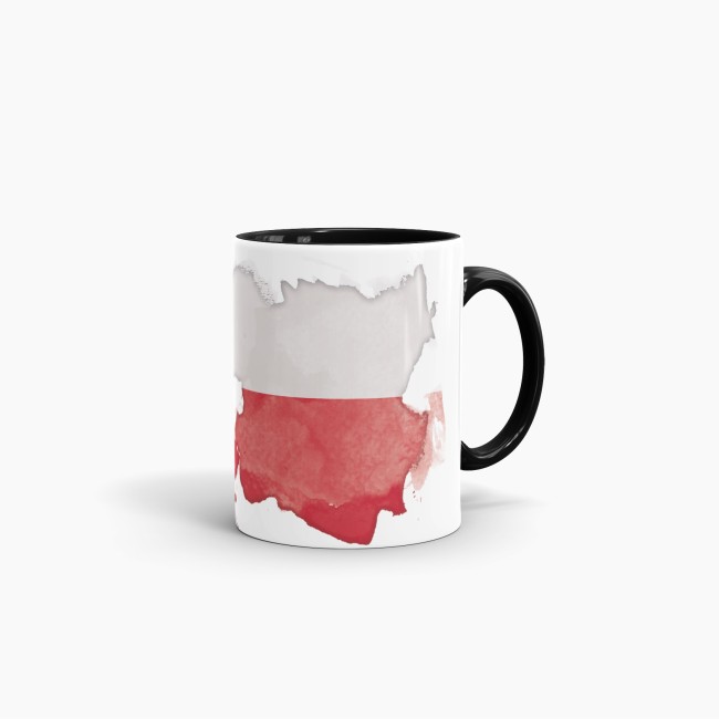 Tasse Wasserfarben Polen Schwarz