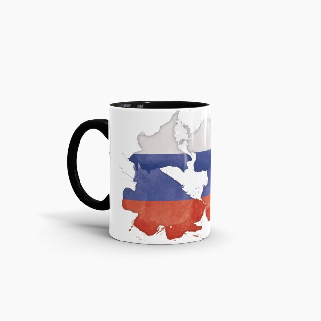 Tasse Wasserfarben Russland Schwarz