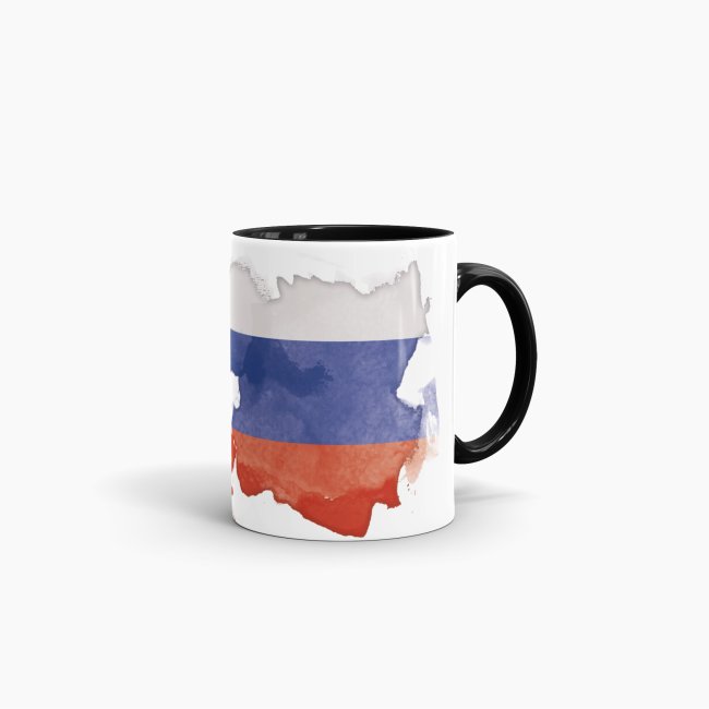 Tasse Wasserfarben Russland Schwarz