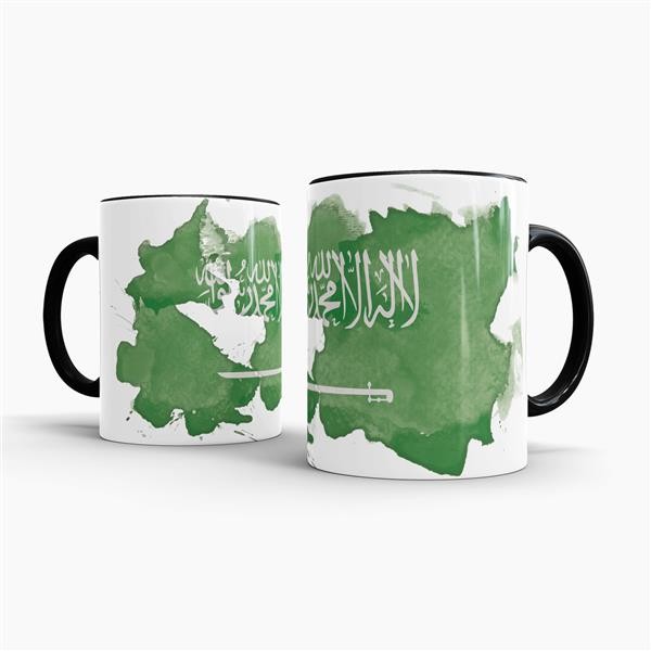 Tasse Wasserfarben Saudi-Arabien Schwarz