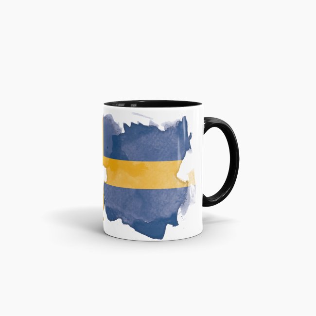 Tasse Wasserfarben Schweden Schwarz