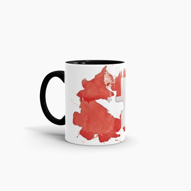 Tasse Wasserfarben Schweiz Schwarz
