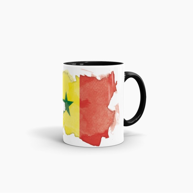 Tasse Wasserfarben Senegal Schwarz