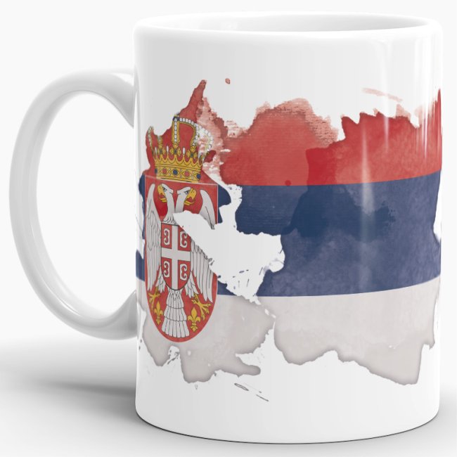 Tasse Wasserfarben Serbien