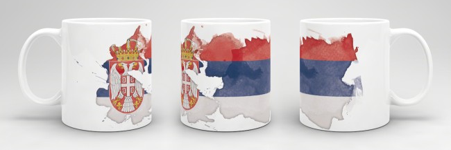 Tasse Wasserfarben Serbien