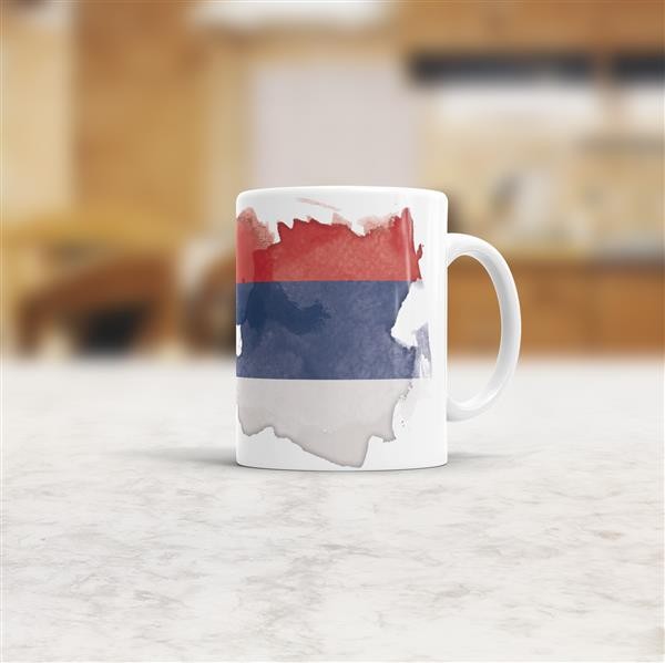 Tasse Wasserfarben Serbien
