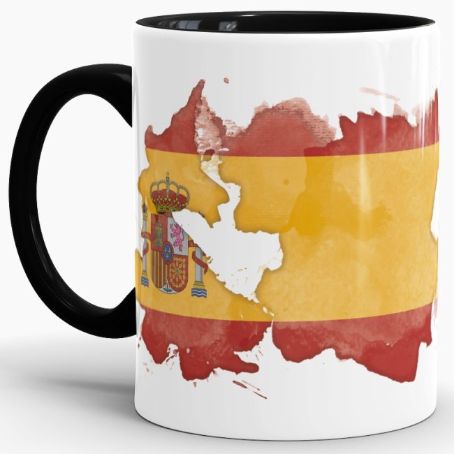 Tasse Wasserfarben Spanien Schwarz
