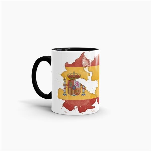 Tasse Wasserfarben Spanien Schwarz